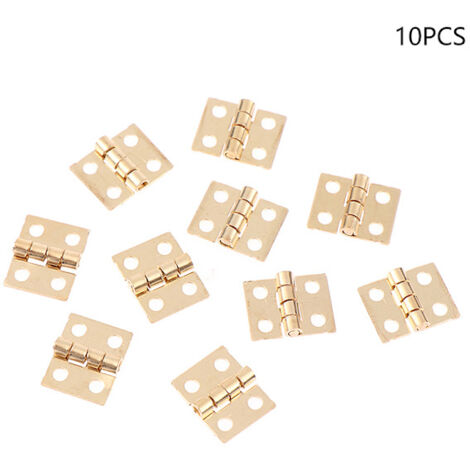 10 mini charnières en laiton, pliables, pour voitures télécommandées tout-terrain à l'échelle 1/10, jaunes