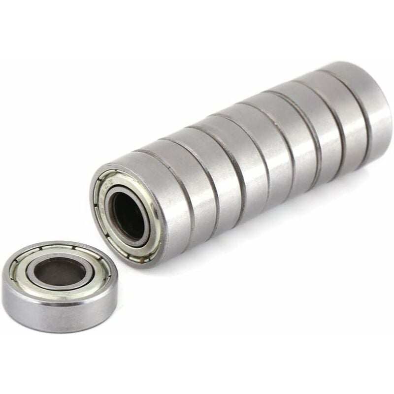 10 Mini-Kugellager, hitzebeständig, geschirmt, mit Flansch, langlebig, Mehrzweck-Stahllager, 698ZZ, 8 x 19 x 6 mm, T-Audace | 09466991483993