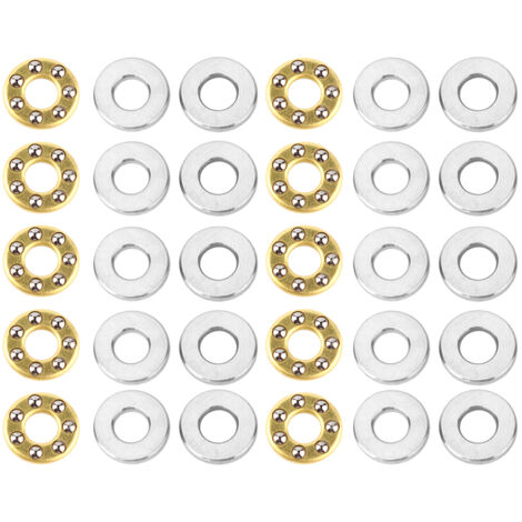 10 Miniatur-Hochpräzisions-Flachstahl-Axialkugellager, Packung mit 10 Stück (3x8x3,5mm F3-8M)