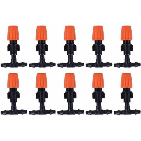 10 Misting Nozzles for Drip Irrigation, Sprinkler Head Atomizer, Sprinkler Spray,Micro Drip Irrigation Drippers Sprinkler Kits Sprinkler Heads