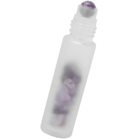 10-ml-Glas-Roll-on-Flasche mit Amethystkugel für ätherische Öle – Aromatherapie und Entspannung