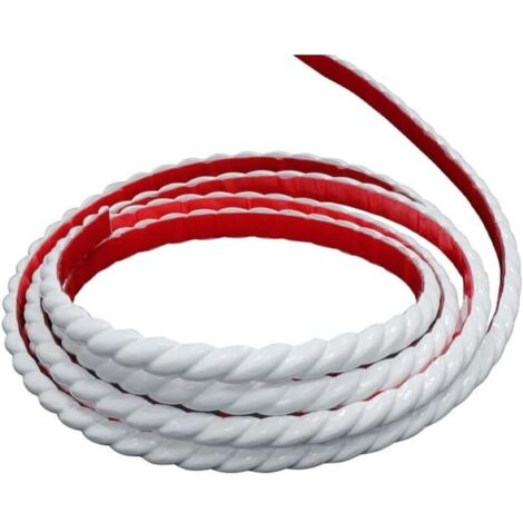 (10 mm, blanc) Bande adhésive décorative en PVC de 5 mètres, bordure de papier peint pour carrelage, décoration de cadre de miroir, armoire, meuble, mur, plafond, moulure décorative pour finition mura