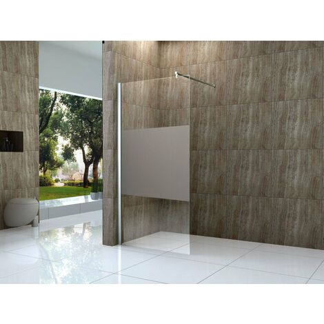 10 mm Duschtrennwand VACANTE-TEILSATINIERT 140 x 200 cm