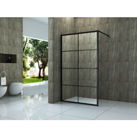 10 mm Duschwand STORE-BLACK 120 x 200 cm