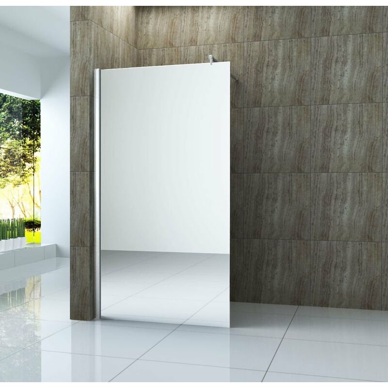 Alphabad - 10 mm Spiegelglas Duschtrennwand vacante-mr 120 x 200 cm - verspiegel