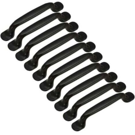 10 Möbelgriffe – Küchenschranktürgriffe – 128 mm Lochabstand – Aluminium
