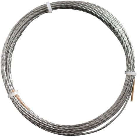 10 mt cavetto fune in acciaio zincato con 18 fili   2 mm fune metallica