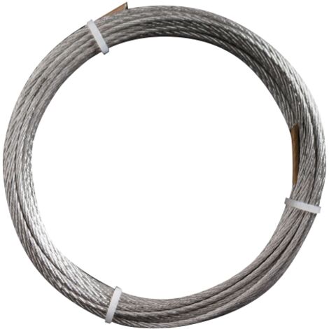 10 mt cavetto fune in acciaio zincato con 36 fili   3 mm fune metallica