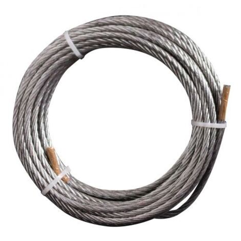 10 mt cavetto fune in acciaio zincato con 72 fili   5 mm fune metallica