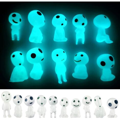 10 muñecos de elfos del bosque, elfo bebé de la luna con luz, elfo princesa fantasma con luz, muñeco de elfo del árbol, micro elfo con luz, mini elfo del jardín, resina