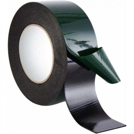 10 mx50 mm Ruban de Mousse Double Face Imperméable Adhésif Ruban Éponge, Noir