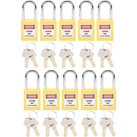 10 Nylon-Sicherheitsschloss-Sets (38 mm) für industrielle chemische und elektrische Isolation