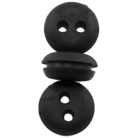 10 œillets en caoutchouc, 2 trous, noirs, outils de jardinage, accessoires