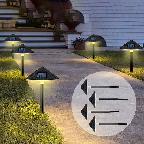 Patio and Pathways by Pure Garden Solar Outdoor LED Light Battery Operated Stainless Steel Mosaic Pillar Path and Walkway Lights for Landscape 