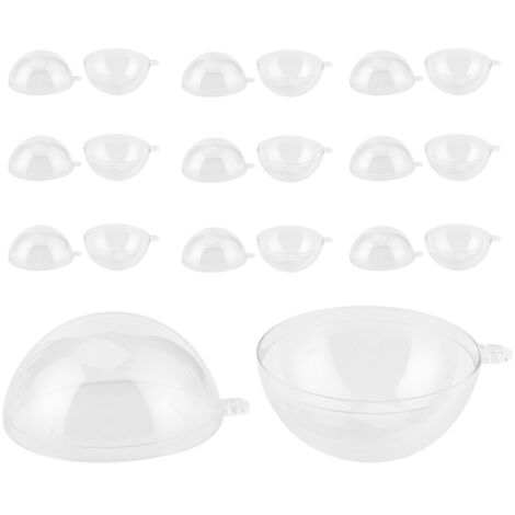 10 Paar befüllbare, durchsichtige Plastikkugeln – DIY-Dekoration für Hochzeiten, Weihnachtsbäume, Hängedekorationen