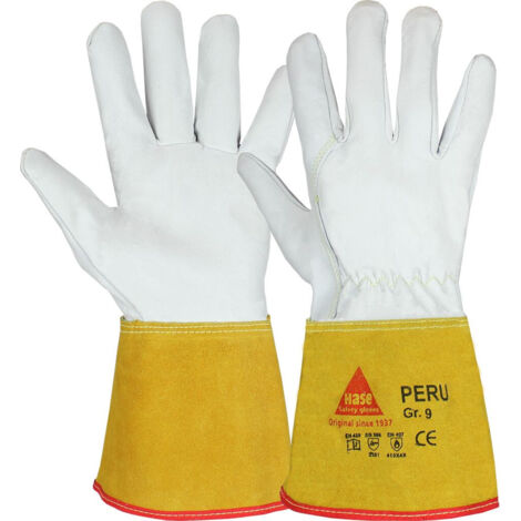 10 Paar Hase® Peru Hitzeschutzhandschuhe natur/braun 7