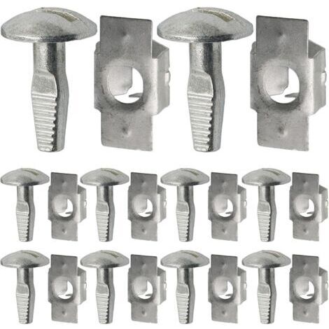 10 Paar Motorhalterungsclips aus Aluminium für Pkw, kompatibel mit Peugeot 206/207/406/407/806/807, Ersatzteilnummer 703016/703018
