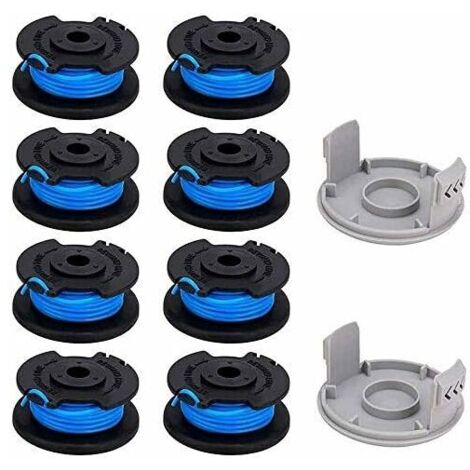 10 Pack 0.065" String Trimmer Replacement Spools for Ryobi 18V 24V 40V, Compatible with Ryobi One+ AC14RL3A 11ft Cordless String Trimmer, 8 Spools + 2 String Trimmer Caps