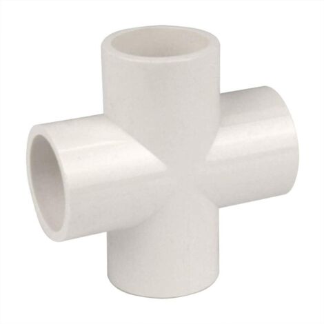 10 Pack 25mm 4 Way Cross Head PVC Connectors for Heavy Duty Greenhouse Frame Construction