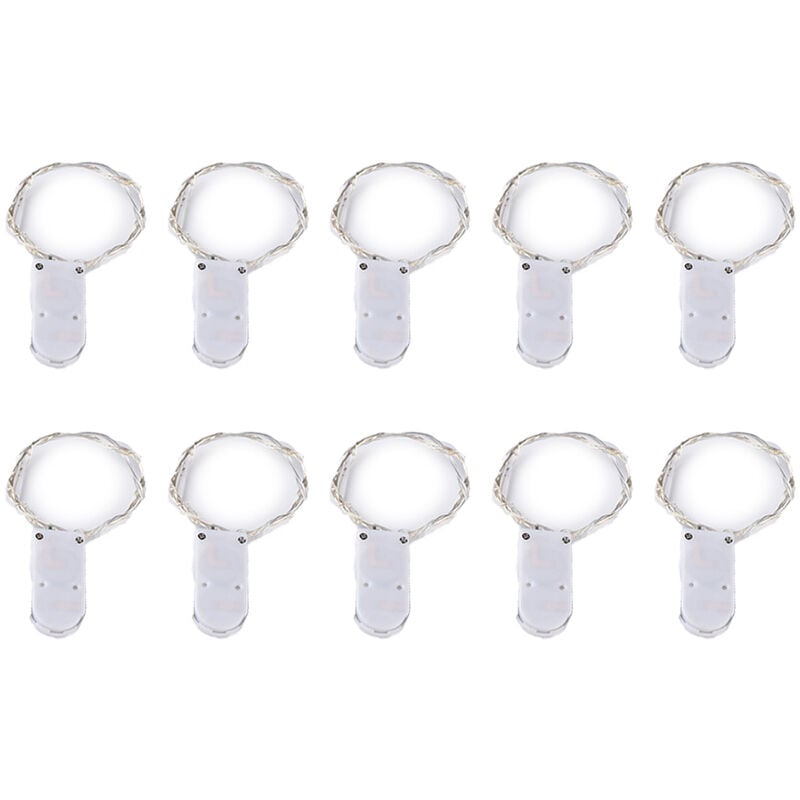 10 Pack batteriebetriebene Lichterketten, 10 Fuß, 30 LEDs für DIY, Hochzeitsfeier, Schlafzimmer, Weihnachten, warmes Licht | 06927193456930