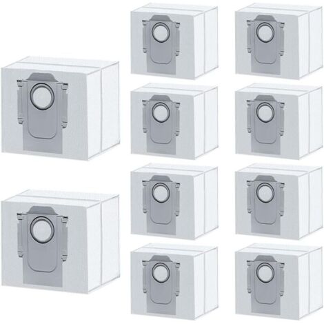 10 Pack efficacité filtre hepa-vide pour XiaoMi Roborock S7 MaxV Ultra/Q5+ / Q7+ / Q7 Max+ / T8 sacs à poussière de remplacement sous vide