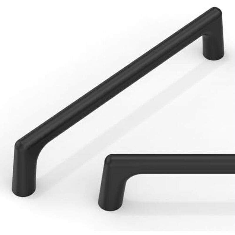 10 Pack Matte Black Cabinet Pulls 5 Inch(128mm) Kitchen Cupboard Handles Cabinet Hardware for Drawer Pulls