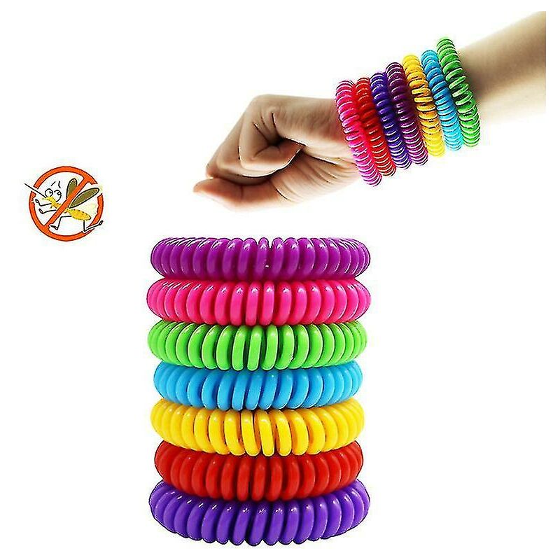 10 Pack Mosquito Repellent Bracelet Deet-free Natural Anti Bug Wristbands For Adults & Kids