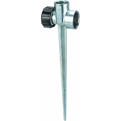10 Pack - Orbit 1/2 Inch Zinc Flow-Thru Lawn Sprinkler Spike Base