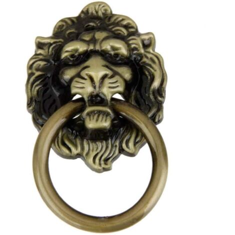 10 Pack Retro Vintage Lion Head Metal Door Knobs for Cabinets Drawers