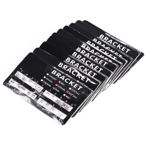 10 Packs de Brackets Dentaires Métalliques Mini Roth 022 avec Crochets 3-4-5 pour Orthodontie