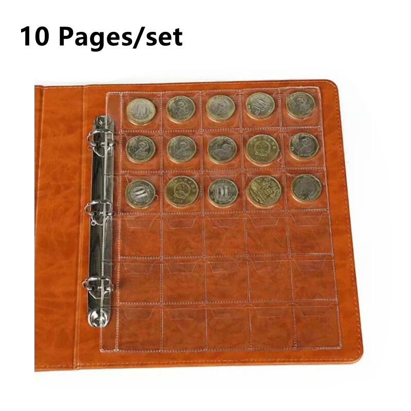 10 pagine 30 tasche portamonete in plastica