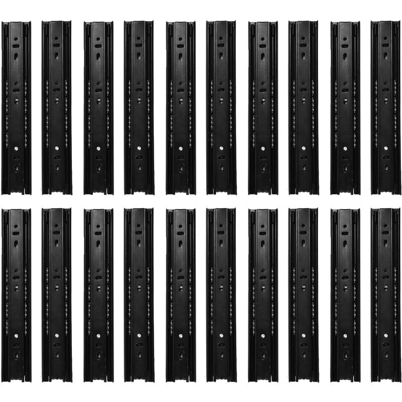 Image of Guide per cassetti da 10 pollici e 10 paia, estensione a 3 sezioni, guida di guida per cuscinetti di grandi dimensioni per ufficio domestico