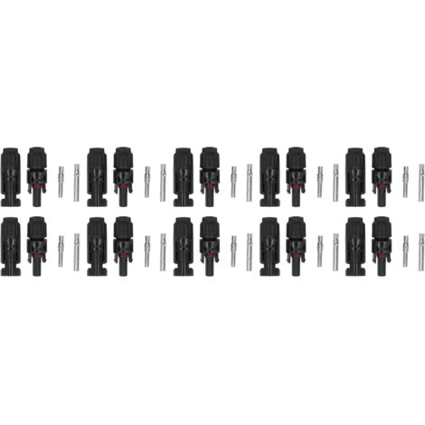 10 Paires Connecteurs Panneaux Solaires Mâle Femelle Câble IP67 Étanche DC 1000V 30A