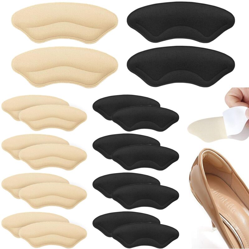 10 Paires Coussinet de Talon Chaussure, Protection Autocollante pour Talon de Chaussure, Coussinet de Talon pour Chaussure Trop Grande, Pour Homme et