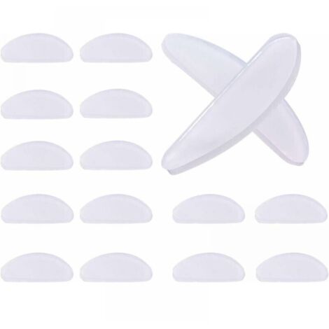 10 Paires Coussinets de Nez Adhésif Plaquettes de Nez en Silicone Antidérapant pour Lunettes Lunettes de Soleil Spectacles (Transparent, 1 mm)