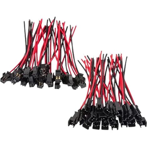 10 paires de connecteurs JST SM à 2 broches mâles et femelles pour LED-Downlights et plafonniers