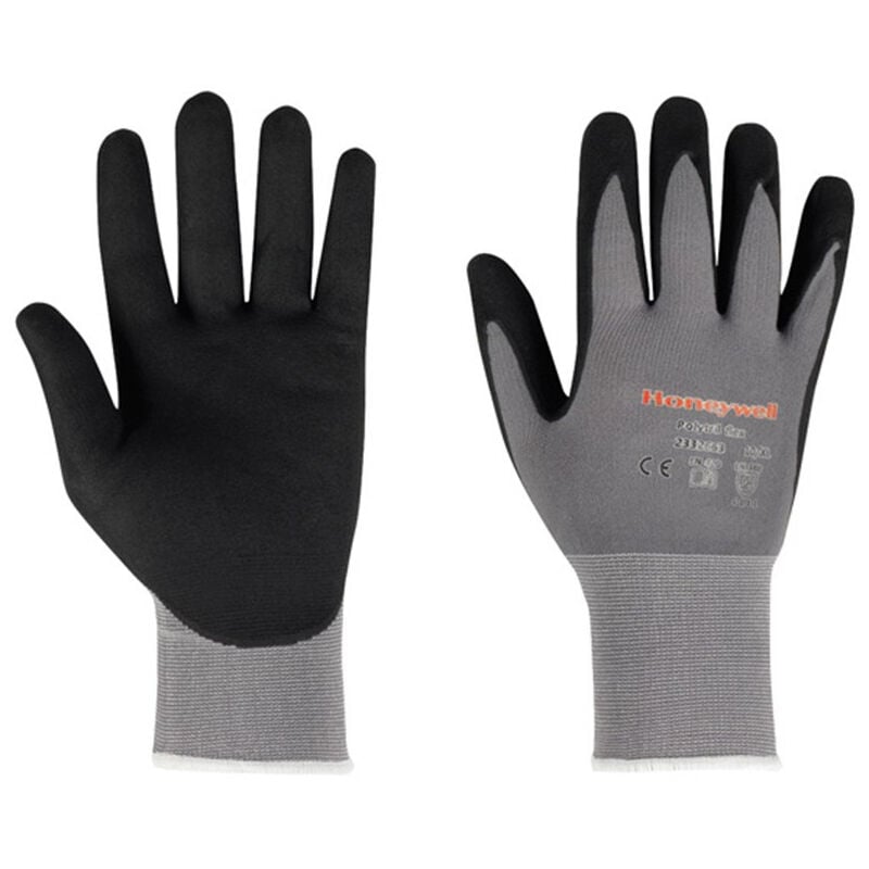 10 paires de gants de protection Polytril Flex Honeywell 2332663 - Gris clair - 11 (2XL) - Gris clair