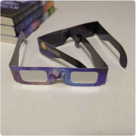10 Paires de Lunettes de Protection Solaire en Carton avec Monture - Observation Sûre des Éclipses