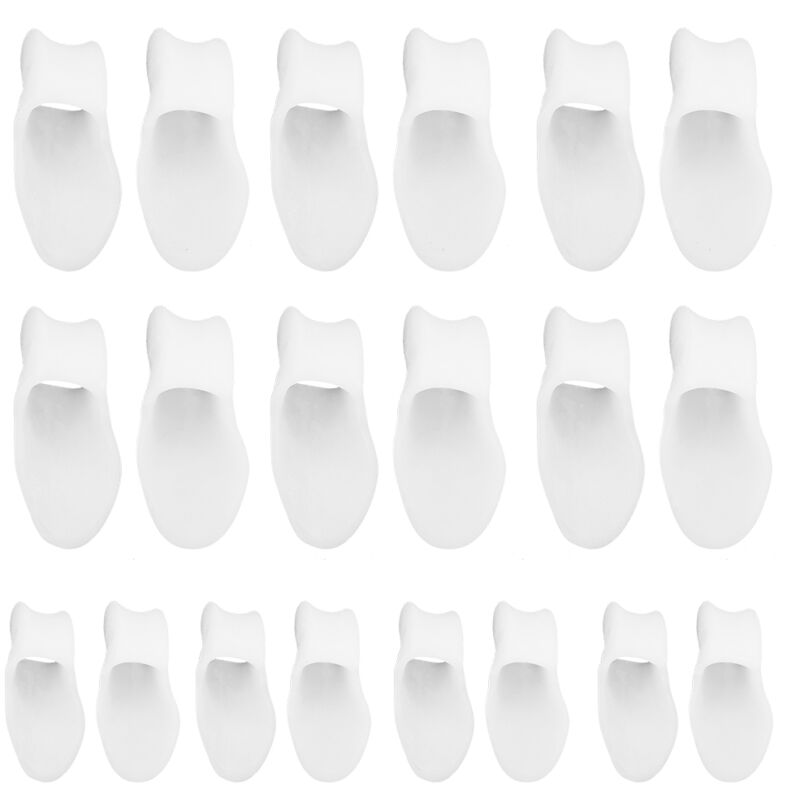 10 Paires Séparateurs d'Orteils Réutilisables en Silicone Doux - Coussinets Correcteurs Confortables pour Pieds