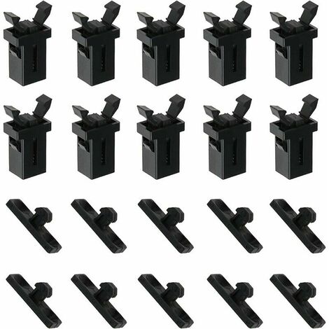 10 paires Serrure de Loquet de Poub à Couvercle Tactile en Plastique Rechange Compatible avec Brabantia 3 à 50 Litres-