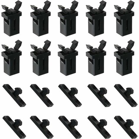 10 paires Serrure de Loquet de Poubelle à Couvercle Tactile en Plastique Rechange Compatible avec Brabantia 3 à 50 Litres
