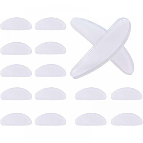 10 Pairs Adhesive Nose Pads Non-slip Silicone Nose Pads for Eyeglasses Sunglasses Glasses (Clear, 1mm)