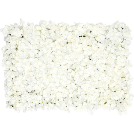 10 paneles decorativos de flores artificiales para paredes, 60 cm × 40 cm, con motivos de hortensias, para el hogar, fiestas, bodas y Navidad