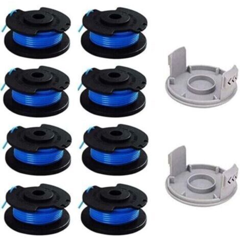 10 Paquets Bobine de Rechange pour Coupe-bordure pouce pour , Compatible Avec One + AC14RL3A, Coupe-fil Sans Fil , 8 Bobines + 2 Capuchons de Coupe