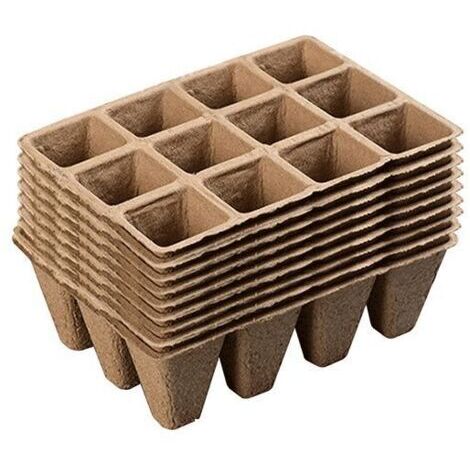 10 Paquets de 120 cellules Pots de graines dégradables Pots de graines en Fibre pour semis