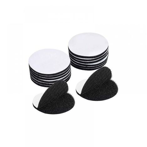 10 pares de cinta adhesiva de doble cara negra, cinta adhesiva de doble cara extrafuerte, redonda (6 x 6 cm)