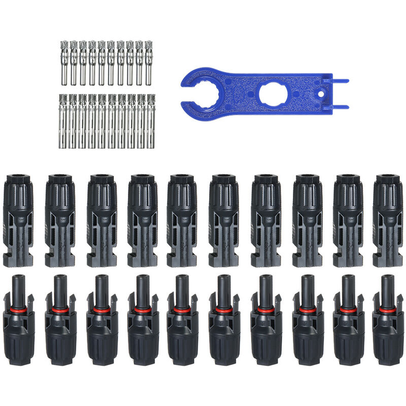 

10 pares de conectores solares, con llave, conectores de cable de panel solar