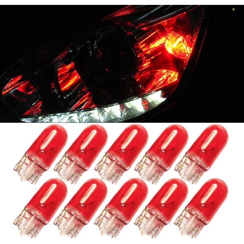 10 pcs 194 168 501 ampoule halogène Xenon à gaz de voiture ampoule de remplacement Porte lumière éclairage de plaque d'immatriculation