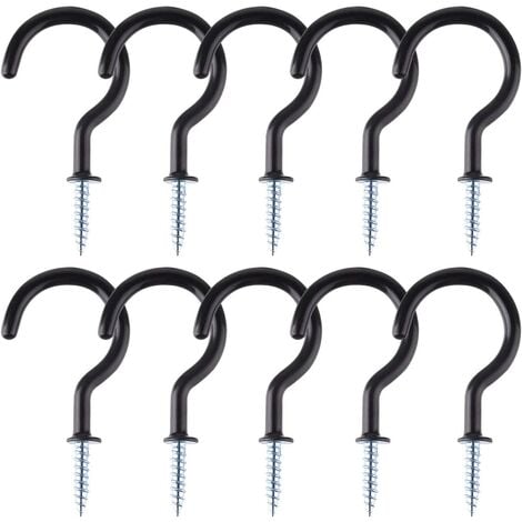 20 Pack Ceiling Hooks, 2 Inch Vinyl Coated Screw-in Hooks For