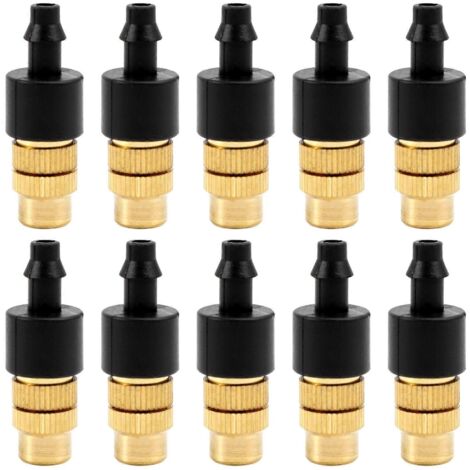 10 pcs Adjustable Misting Nozzle for Gardening Sprinkle Brass Watering Sprinkler Sprayer For Irrigation System
